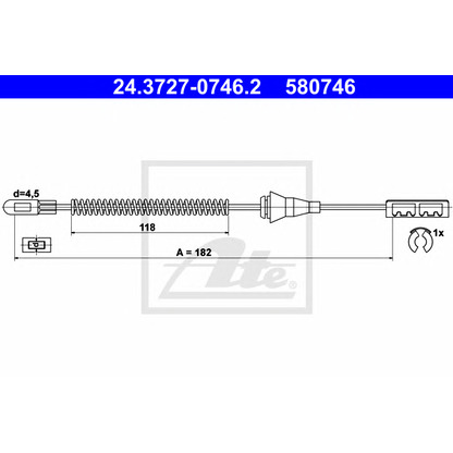 Foto Cable de accionamiento, freno de estacionamiento ATE 24372707462