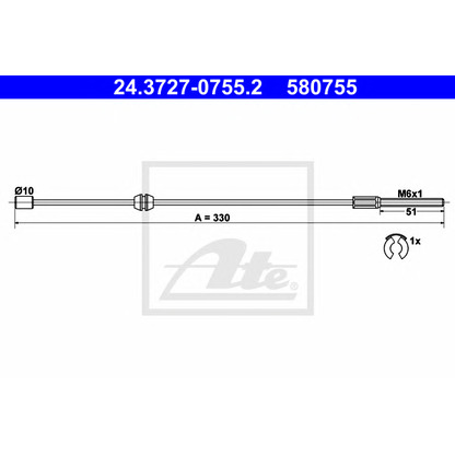 Photo Cable, parking brake ATE 24372707552