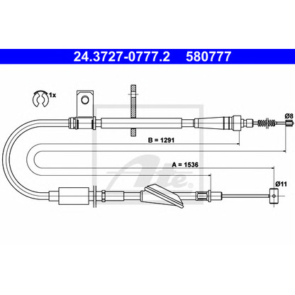 Photo Cable, parking brake ATE 24372707772