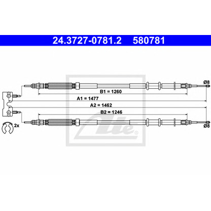 Photo Cable, parking brake ATE 24372707812