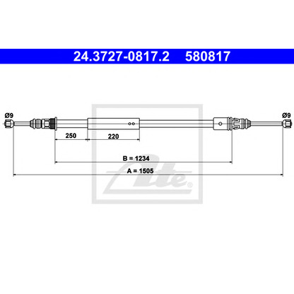 Photo Cable, parking brake ATE 24372708172