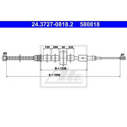 Photo Cable, parking brake ATE 24372708182