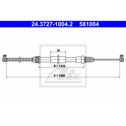 Photo Cable, parking brake ATE 24372710042