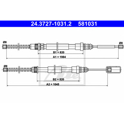 Photo Cable, parking brake ATE 24372710312