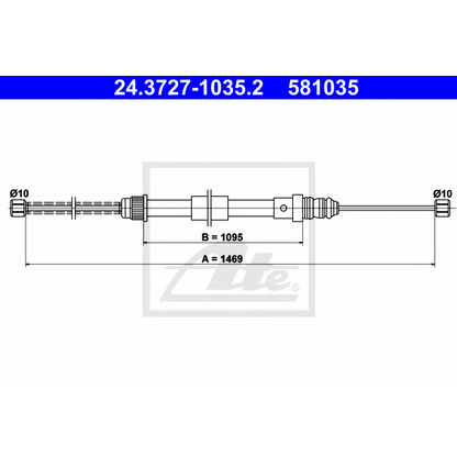 Photo Cable, parking brake ATE 24372710352