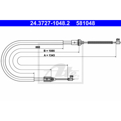 Photo Cable, parking brake ATE 24372710482