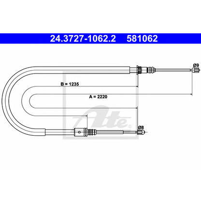 Photo Cable, parking brake ATE 24372710622