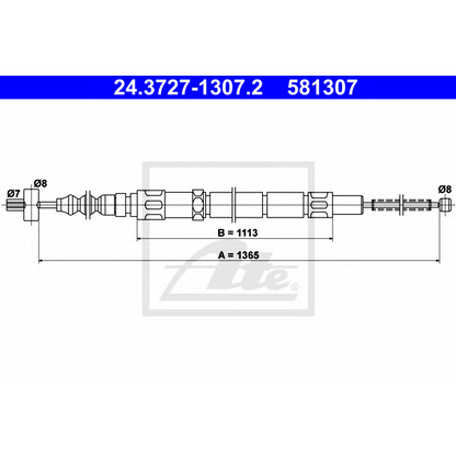 Photo Cable, parking brake ATE 24372713072