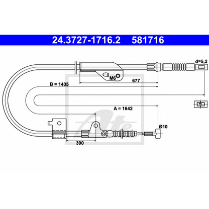 Photo Cable, parking brake ATE 24372717162