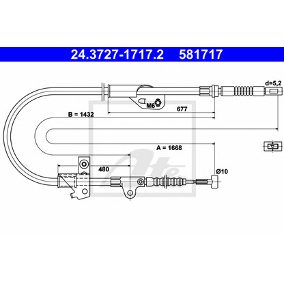 Photo Cable, parking brake ATE 24372717172