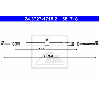 Photo Cable, parking brake ATE 24372717182