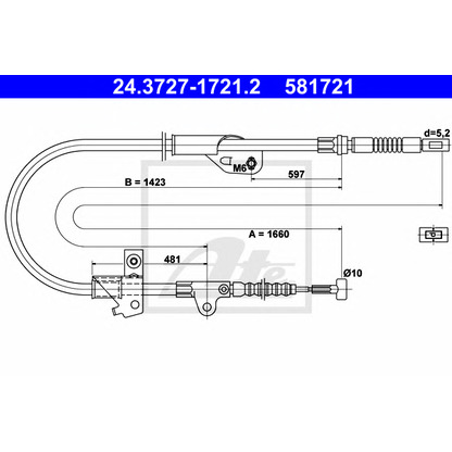 Photo Cable, parking brake ATE 24372717212