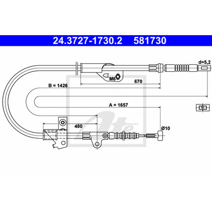 Photo Cable, parking brake ATE 24372717302