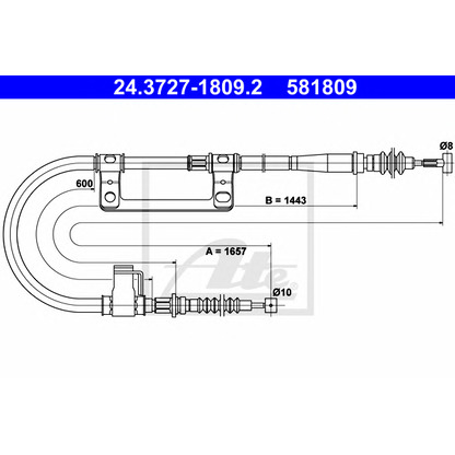 Photo Cable, parking brake ATE 24372718092