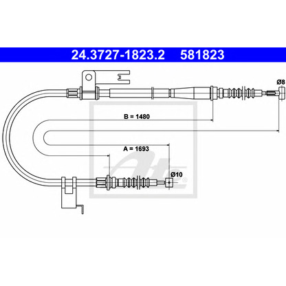 Photo Cable, parking brake ATE 24372718232