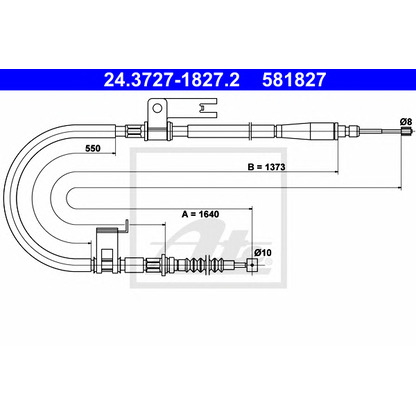 Photo Cable, parking brake ATE 24372718272