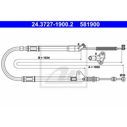 Photo Cable, parking brake ATE 24372719002