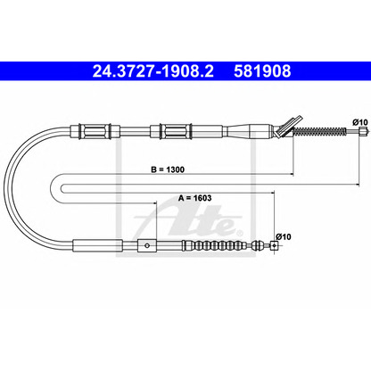 Photo Cable, parking brake ATE 24372719082