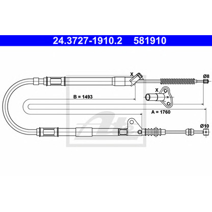 Photo Cable, parking brake ATE 24372719102