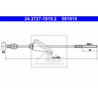 Foto Cable de accionamiento, freno de estacionamiento ATE 24372719192