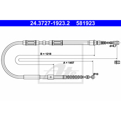 Foto Cable de accionamiento, freno de estacionamiento ATE 24372719232