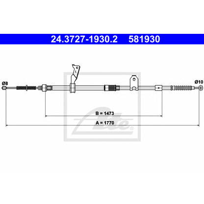 Photo Cable, parking brake ATE 24372719302