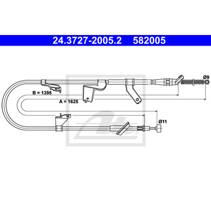 Photo Cable, parking brake ATE 24372720052