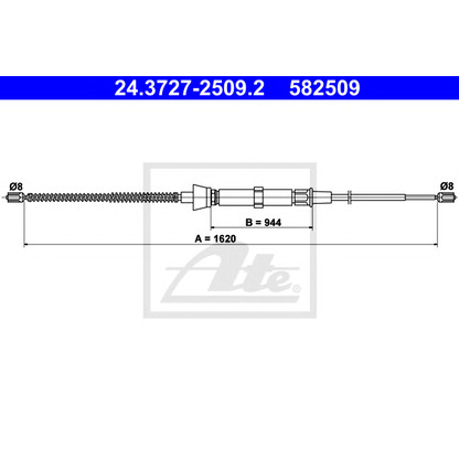 Photo Cable, parking brake ATE 24372725092