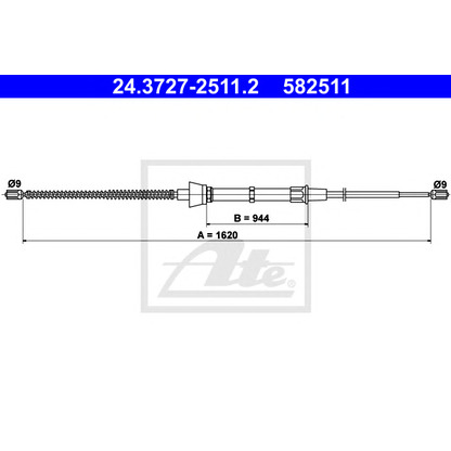 Photo Cable, parking brake ATE 24372725112