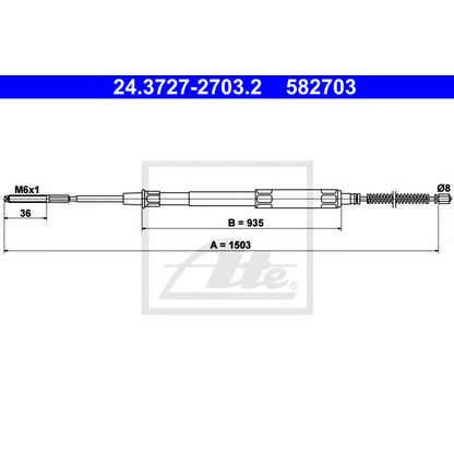 Photo Cable, parking brake ATE 24372727032