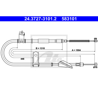 Photo Cable, parking brake ATE 24372731012