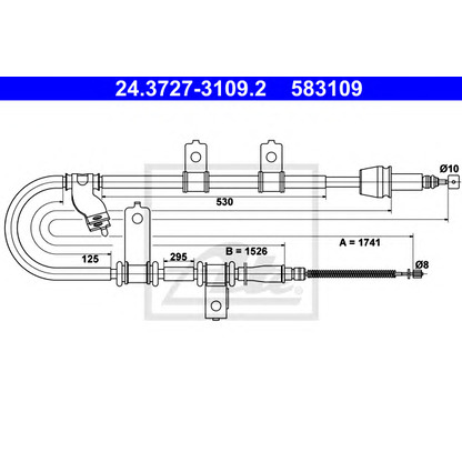 Photo Cable, parking brake ATE 24372731092