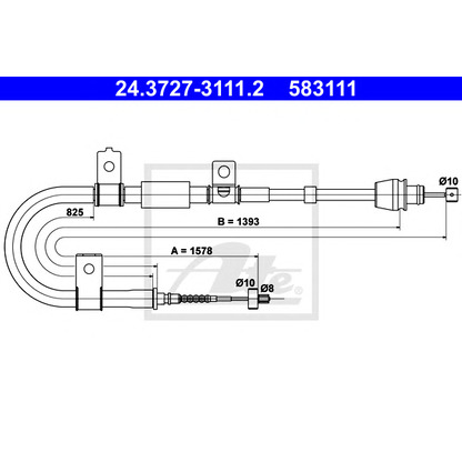 Photo Cable, parking brake ATE 24372731112