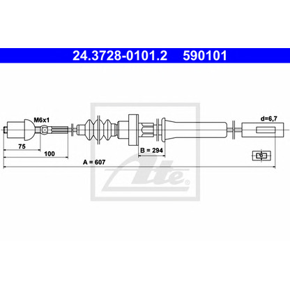 Photo Clutch Cable ATE 24372801012