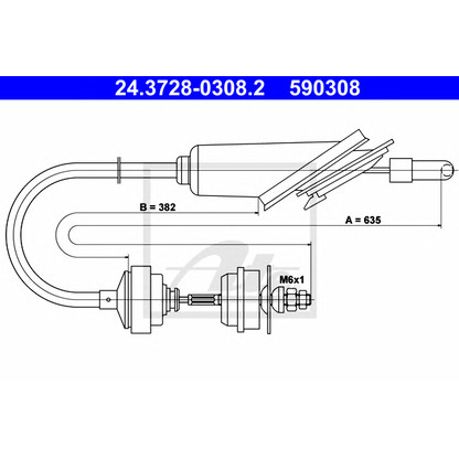 Foto Cable de accionamiento, accionamiento del embrague ATE 24372803082