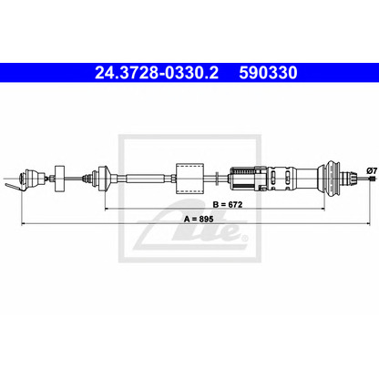 Foto Cable de accionamiento, accionamiento del embrague ATE 24372803302