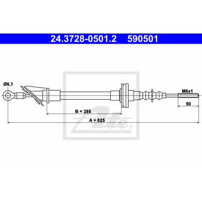 Foto Cable de accionamiento, accionamiento del embrague ATE 24372805012