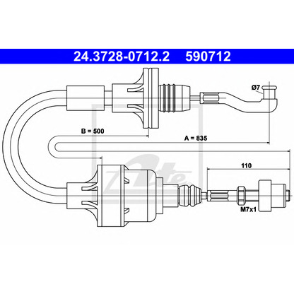 Photo Clutch Cable ATE 24372807122