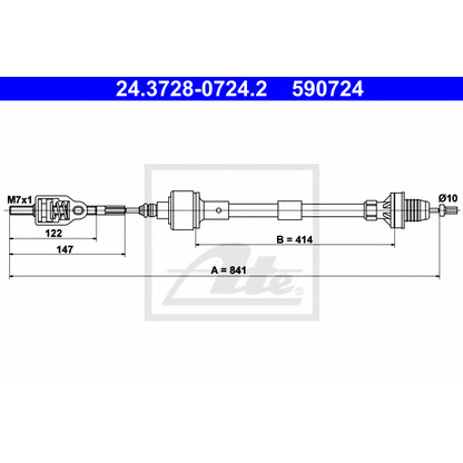 Foto Cavo comando, Comando frizione ATE 24372807242