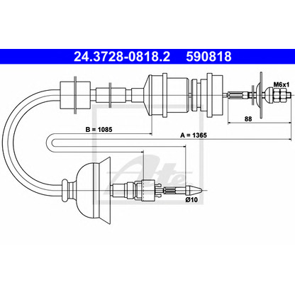 Photo Clutch Cable ATE 24372808182