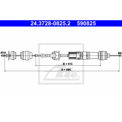 Foto Cable de accionamiento, accionamiento del embrague ATE 24372808252