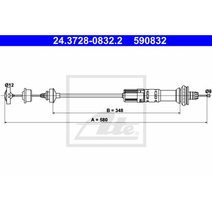 Photo Clutch Cable ATE 24372808322