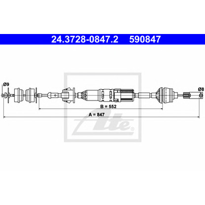 Photo Clutch Cable ATE 24372808472