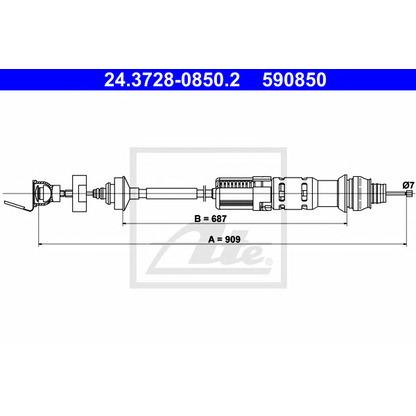Фото Трос, управление сцеплением ATE 24372808502