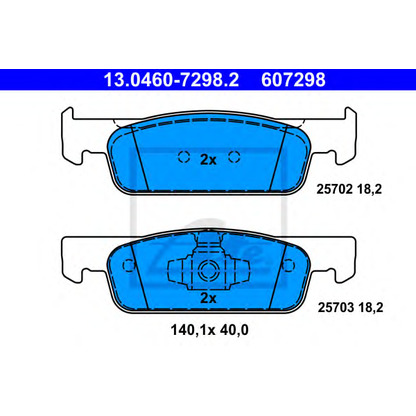 Photo Brake Pad Set, disc brake ATE 13046072982