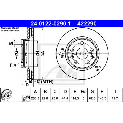 Photo Brake Disc ATE 24012202901