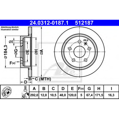 Photo Brake Disc ATE 24031201871