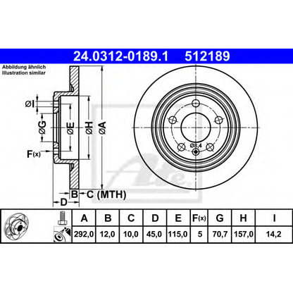 Photo Brake Disc ATE 24031201891