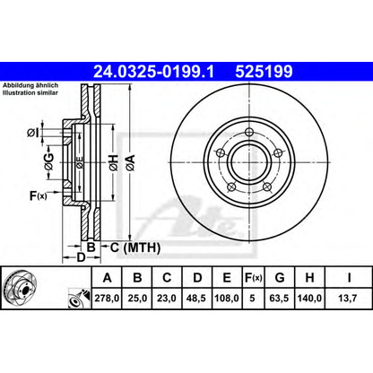 Photo Brake Disc ATE 24032501991