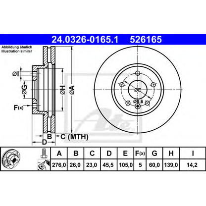 Photo Brake Disc ATE 24032601651